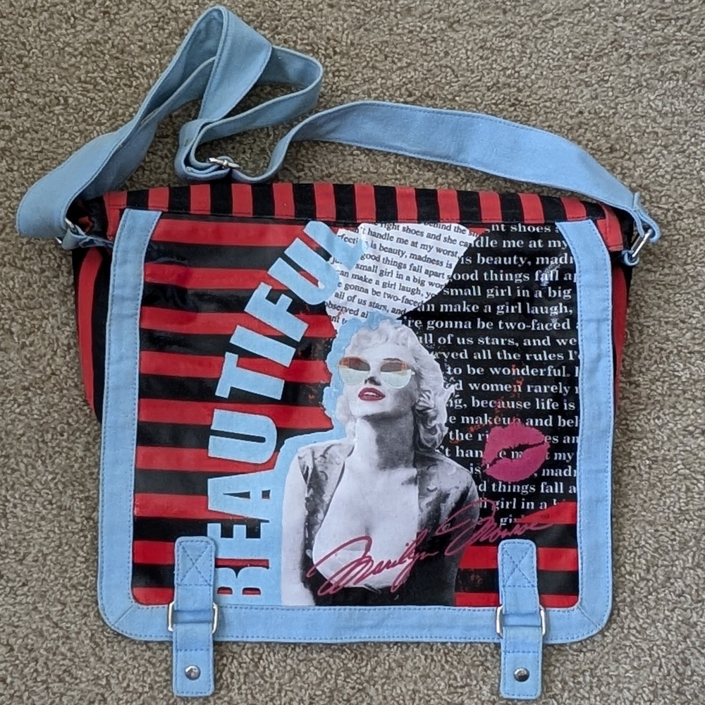 Women's Marilyn Monroe Messenger Bag, Shoulder Bag, Tote Bag, Purse
